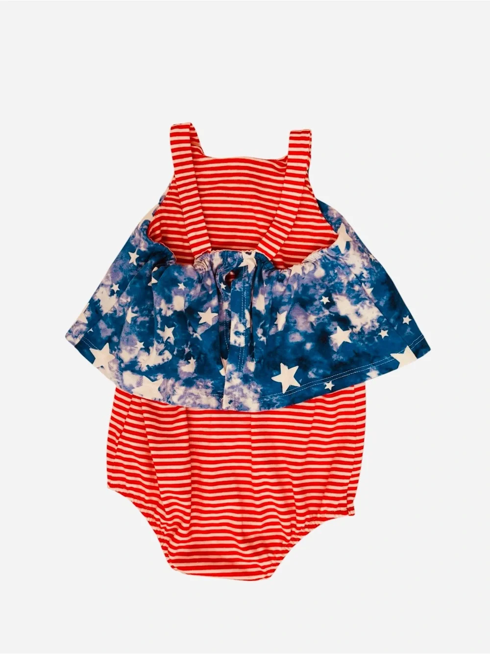 Cat & Jack Red & Blue Star Stripe One-Piece 12M